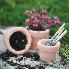 Miniature Handmade Clay Flower Pots