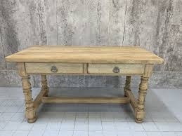 french stripped oak dining table for