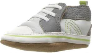 Robeez Boys Soft Soles Crib Shoe Grey 0 6 Months M Us Infant