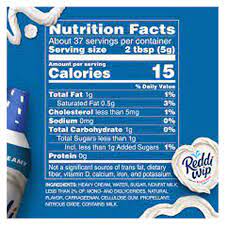 reddi wip dairy whipped topping extra creamy 6 5 oz