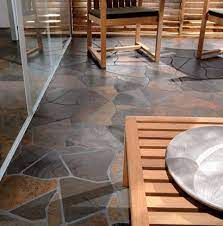 stepping stone kitchen floor rustic