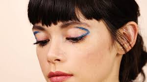 best blue glitter eye makeup graphic