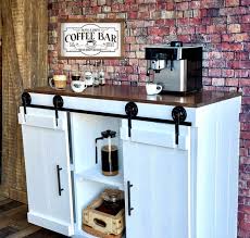 Mid Century Modern Wood Coffee Bar W