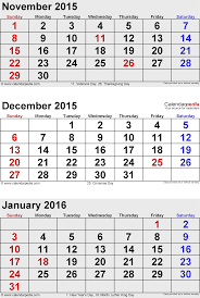 January 2015 Calendars For Word Excel Pdf