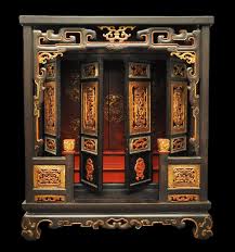 gold ancestral shrine cabinet