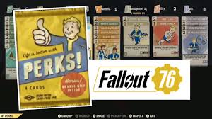 Fallout 76 Special Point Level Cap Perk Card Pack Monetization Fallout 4