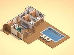 3d house plan images free on