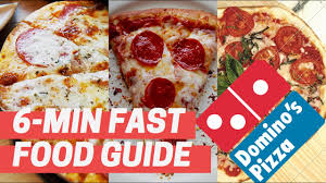 healthy fast food guide domino s