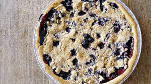 Peach Blueberry Pie With Frozen Fruit gambar png