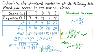 calculating the standard deviation