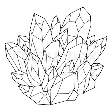 They have immense healing potential! Hand Drawn Crystal For Coloring Book Stock Vector Colourbox