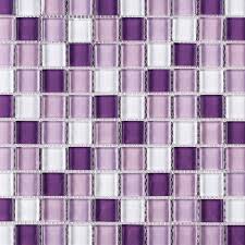 Purple Lover Glossy Glass Mosaic Tile