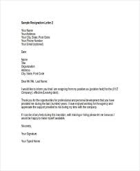 thank you resignation letter templates