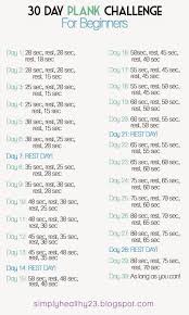 30 Day Plank Challenge For Beginners 30 Day Plank