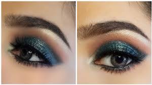 green smokey eye makeup tutorial party