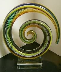 murano italy glassware hand blown swirl
