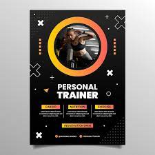 personal trainer poster vectors