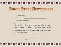 12 Free Sample Stock Shares Certificate Templates