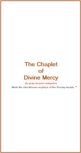 O fount of life, unfathomable divine mercy, envelop the whole world and empty. Chaplet Of Divine Mercy