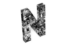 L Free Standing Letter Photo Collage Alphabet Paper
