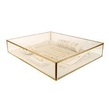 gl display case with mirror base and