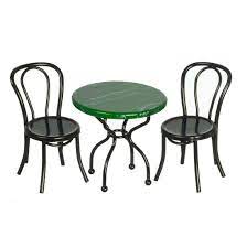 Green Marble Patio Table Chairs Set