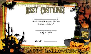 Best Halloween Costume Certificate 1 Best 10 Templates