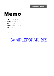 Business Memo Template Samples Forms