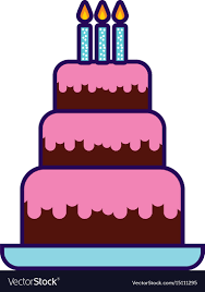 cute birthday cake cartoon royalty free