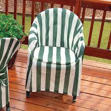 striped patio chair cover with cushion