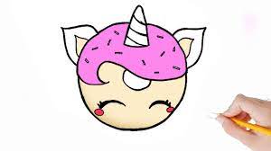 Tekening om na te tekenen | makkelijk #01. How To Draw A Unicorn Donut Kawaii Leren Tekenen Youtube