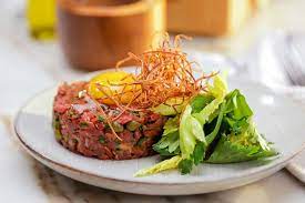 Learn to Mince with this Beef Tartare with Frizzled Shallots Recipe -  Andrew Zimmern