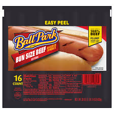 save on ball park beef franks bun size