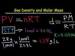 Gas Density And Molar Mass Formula