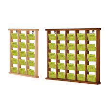 Wall Mounted Card Holder Rack Wooden