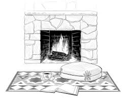 Fireplace Drawing Images Free