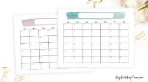 free content calendar template to print