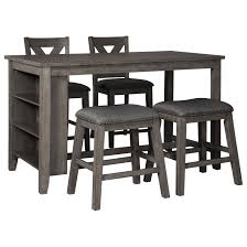 Get great deals with our low price guarantee. Signature Design By Ashley Caitbrook D388 13 2x124 2x024 Five Piece Kitchen Island Chair Set With Adjustable Storage Pilgrim Furniture City Pub Table And Stool Sets