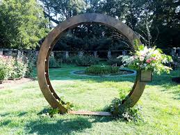Rustic Wooden Wedding Arch Moon Gate
