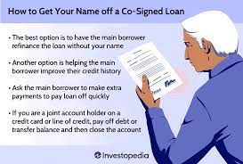 getting your name off a cosigned loan