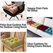 And one of those accessories is the chair cushions that you choose to use. Buy Tiita Patio Chair Cushions Square Seat Pads With Ties Floor Cushion Pillows 18 X 18 Inch For Dining Room Kitchen Office Indoor Outdoor Set Of 2 Burg Online In Turkey B07r22n86z