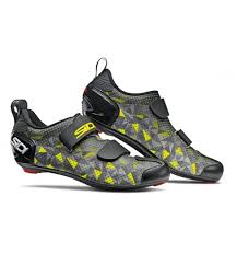 Sidi Mens T5 Carbon Air Grey Yellow Fluo Triathlon Shoes 2020