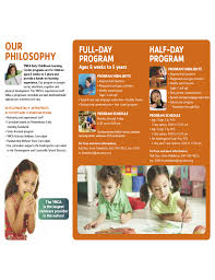 Basic Preschool Brochure Template Free Download