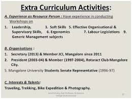 Activities Resume Examples