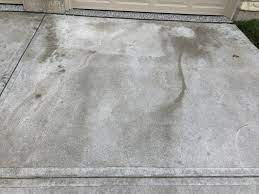 acid wash stained a concrete driveway