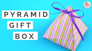 how to make a pyramid gift box tutorial