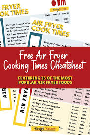 recipe this air fryer cooking times chart