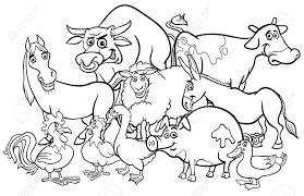 Check spelling or type a new query. Black And White Cartoon Illustration Of Comic Farm Animal Characters Group Group Coloring Book Royalty Free Cliparts Vectors And Stock Illustration Image 80981680