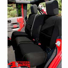 Seat Cover Rear Black Neoprene Jeep