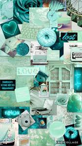 These modern style wall decor will surely make you feel. Teal Aesthetic Collage Wallpapers